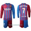 Conjunto (Camiseta+Pantalón Corto) Manga Larga FC Barcelona Antoine Griezmann 7 Primera Equipación 2021/22 - Niño